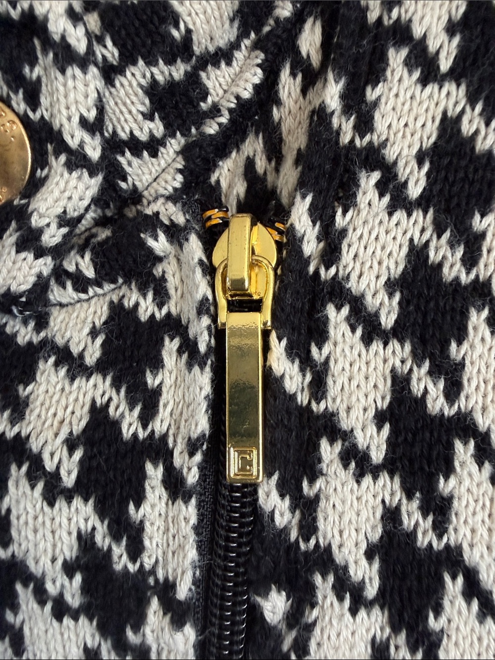 Chaps Houndstooth Sweater - Picture 3 of 4